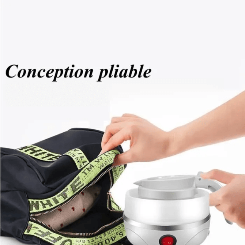 Bouilloire électrique pliante en silicone, chauffe-eau portable, 0,6 l, 600W