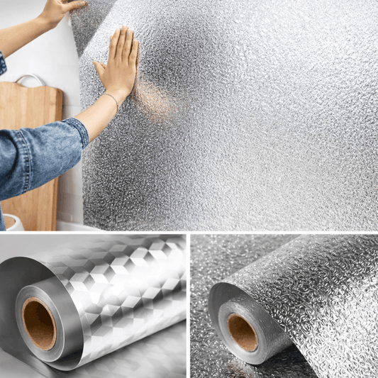 Papier peint  en  aluminium décoratif pour la cuisine  (Longueur 5 mètres, largeur 40 centimètres )