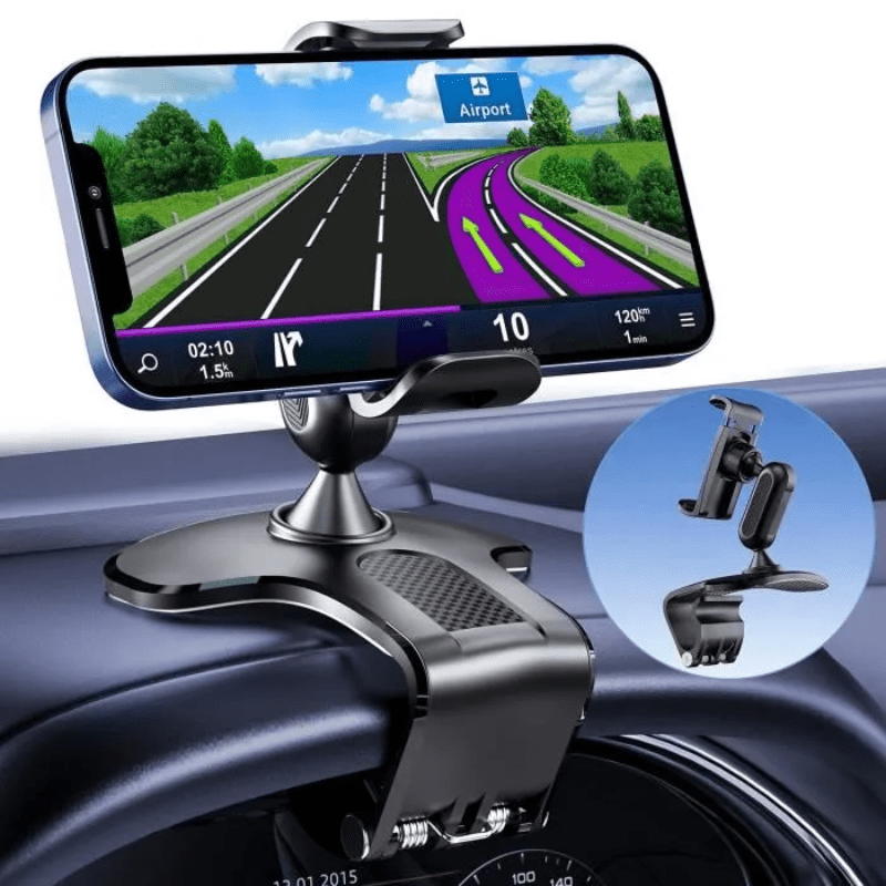 Support de Voiture pour Téléphone Rotation 360° ventouse